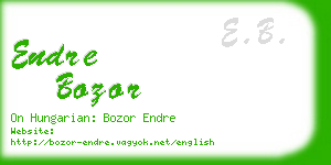 endre bozor business card